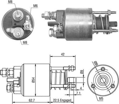 MAGNETI MARELLI Elektromagnetický spínač pre štartér 940113050491 1
