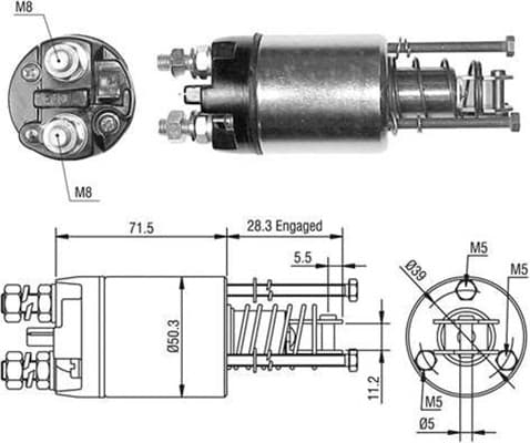 MAGNETI MARELLI Elektromagnetický spínač pre štartér 940113050498 1
