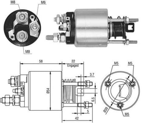 MAGNETI MARELLI Elektromagnetický spínač pre štartér 940113050526 1