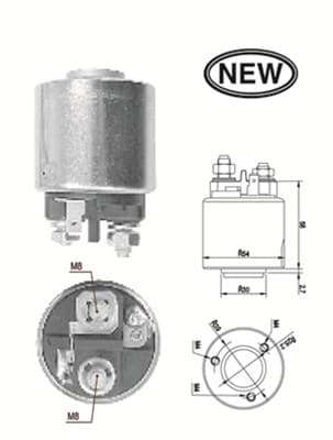 MAGNETI MARELLI Elektromagnetický spínač pre štartér 940113050540 1