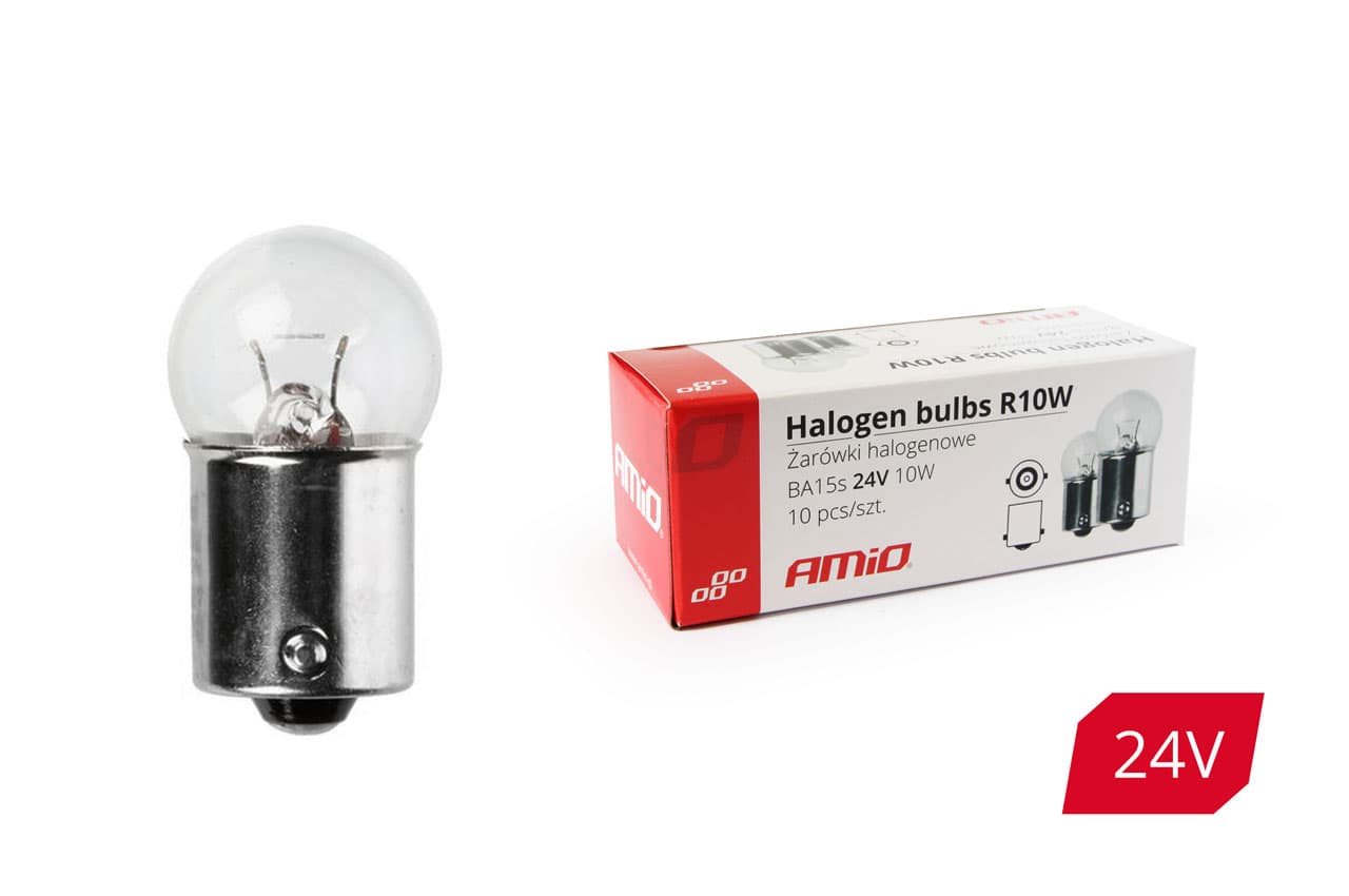 Halogénové žiarovky R10W BA15s 24V 10ks