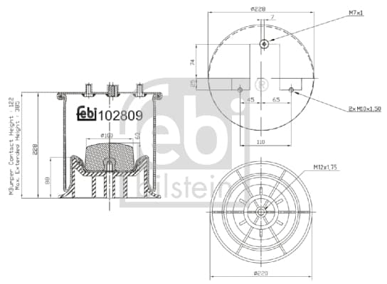 FEBI BILSTEIN Mech pneumatického pruženia 102809 1