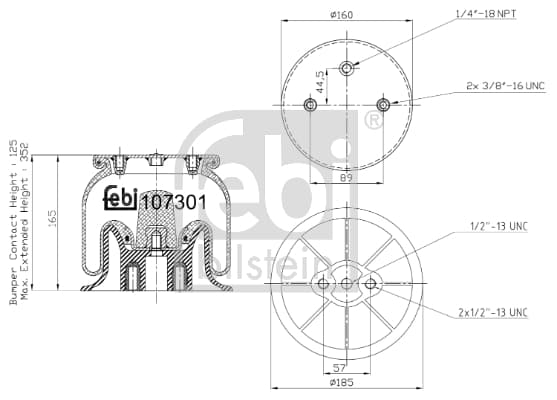 FEBI BILSTEIN Mech pneumatického pruženia 107301 1