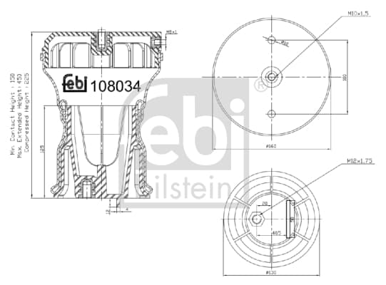 FEBI BILSTEIN Mech pneumatického pruženia 108034 1