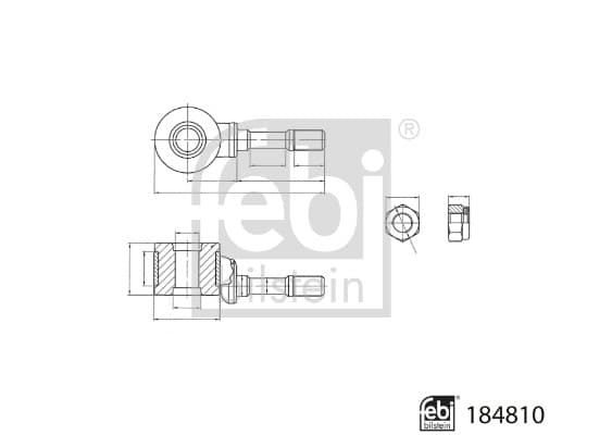 FEBI BILSTEIN Tyč/Vzpera stabilizátora 184810 1