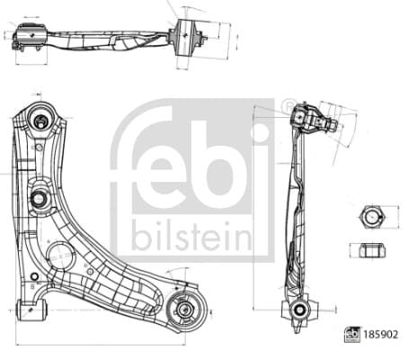 FEBI BILSTEIN Rameno zavesenia kolies 185902 1