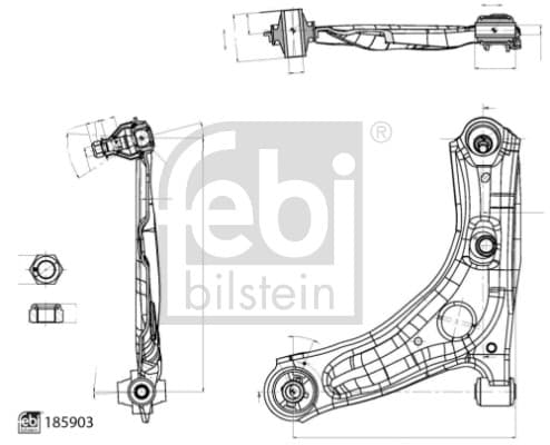 FEBI BILSTEIN Rameno zavesenia kolies 185903 1
