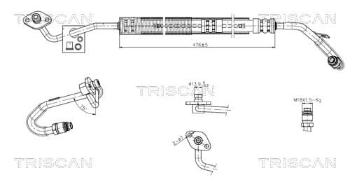 TRISCAN Hydraulická hadica pre riadenie 8516 29061 1