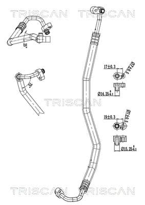 TRISCAN Vysoko/nízkotlakové vedenie klimatizácie 9010 11020 1