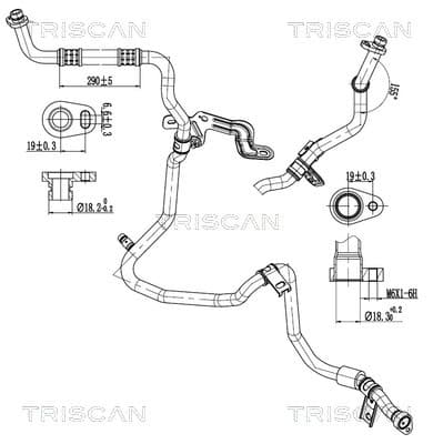 TRISCAN Vysoko/nízkotlakové vedenie klimatizácie 9010 14007 1