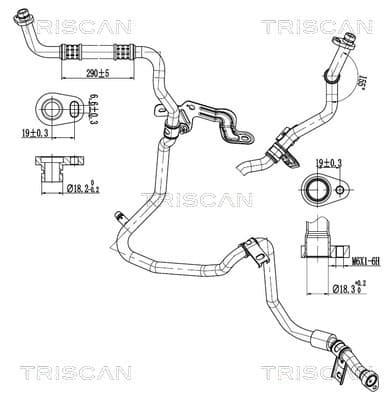 TRISCAN Vysoko/nízkotlakové vedenie klimatizácie 9010 14008 1
