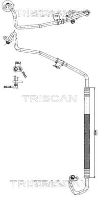 TRISCAN Vysoko/nízkotlakové vedenie klimatizácie 9010 28001 1