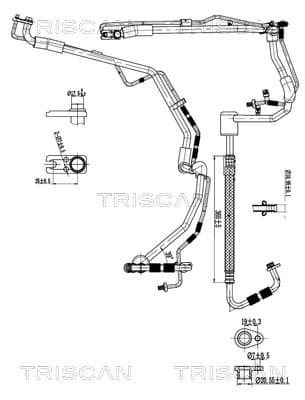 TRISCAN Vysoko/nízkotlakové vedenie klimatizácie 9010 28080 1