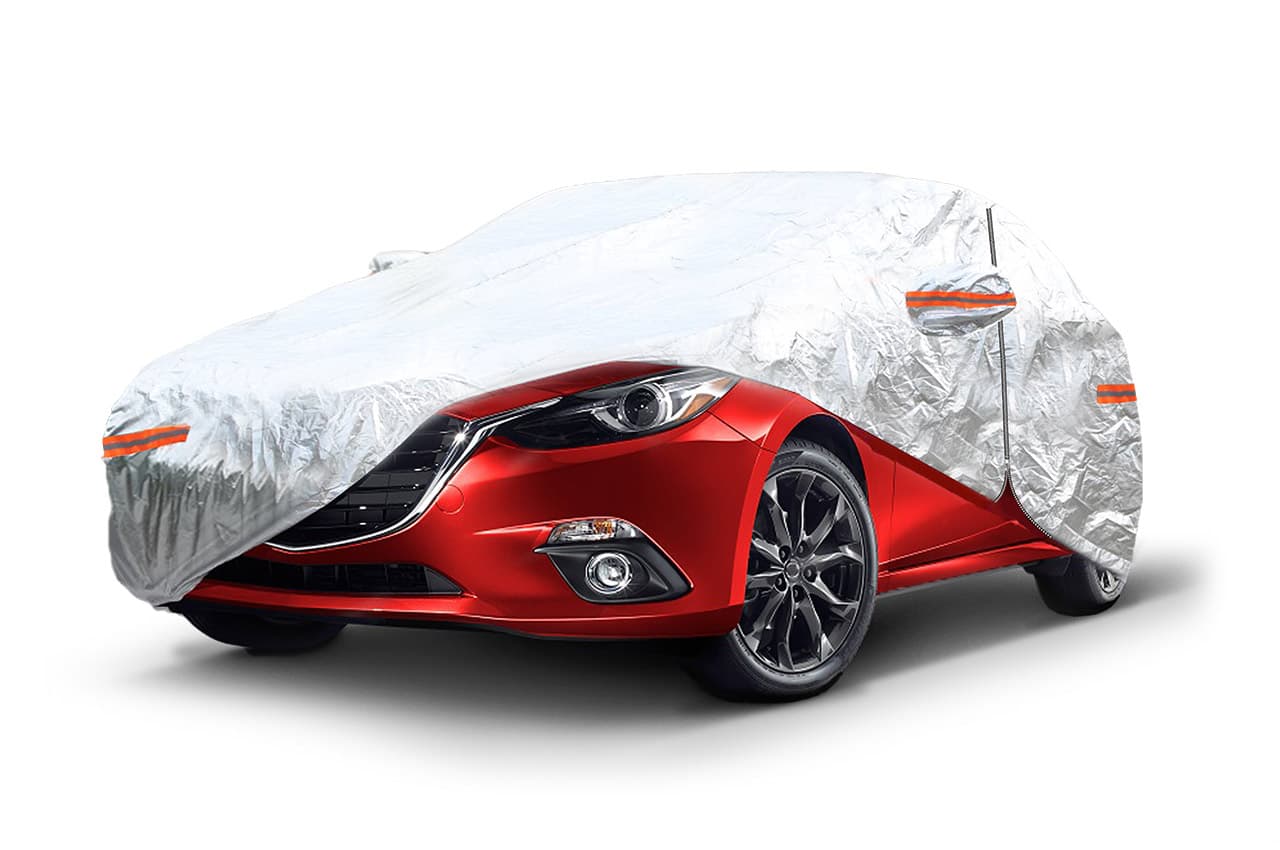 Autoplachta strieborná so zipsom, reflexná, veľkosť L, rozmery: 480x180x120cm 1
