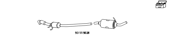 HJS Sada pre dodatocnu montaz katalyzatora/filtra pevnych castic 93119028 1