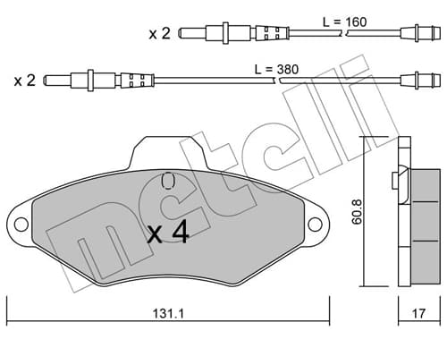 METELLI Sada brzdových platničiek kotúčovej brzdy 2201440 1