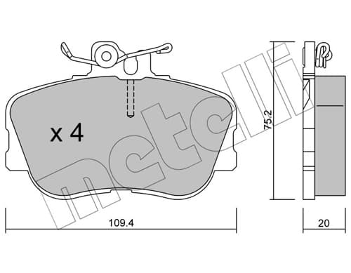METELLI Sada brzdových platničiek kotúčovej brzdy 2201580 1