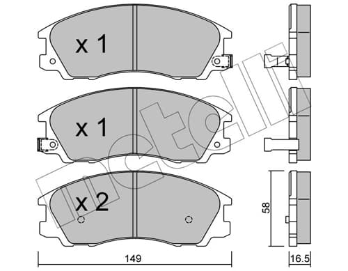 METELLI Sada brzdových platničiek kotúčovej brzdy 2205060 1