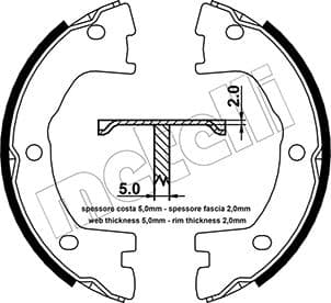 METELLI Sada brzd. čeľustí parkov. brzdy 530077 1