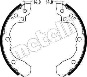 METELLI Sada brzdových čeľustí 530217 1