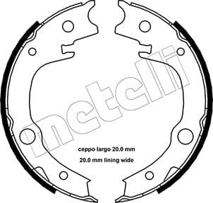 METELLI Sada brzd. čeľustí parkov. brzdy 530443 1