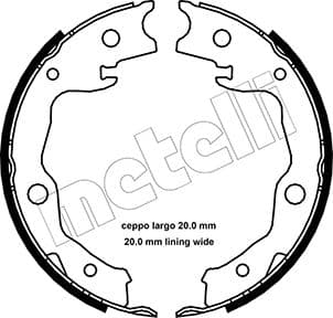 METELLI Sada brzd. čeľustí parkov. brzdy 530450 1