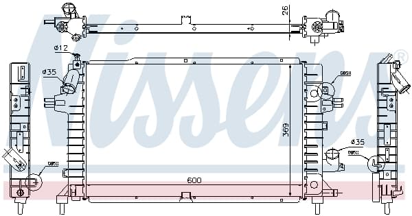 NISSENS Chladič motora 63112A 1