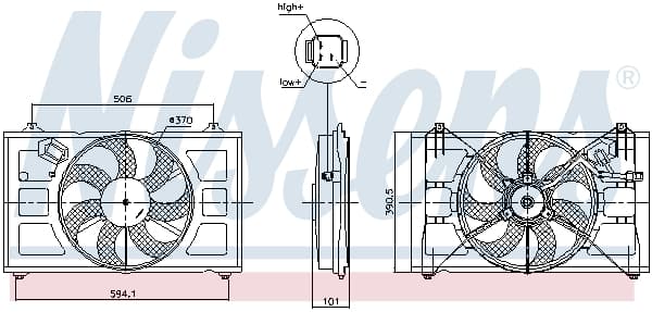 NISSENS Ventilátor chladenia motora 850053 1
