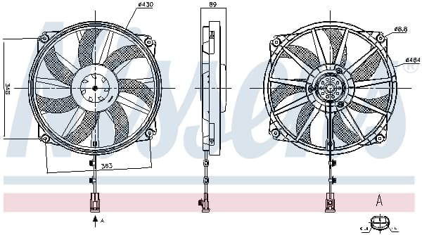 NISSENS Ventilátor chladenia motora 850109 1
