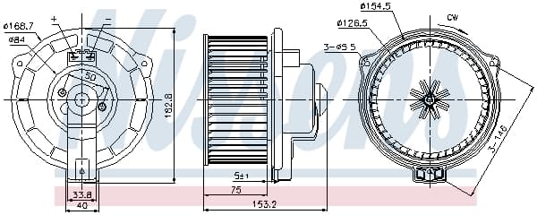 NISSENS Vnútorný ventilátor 87107 1