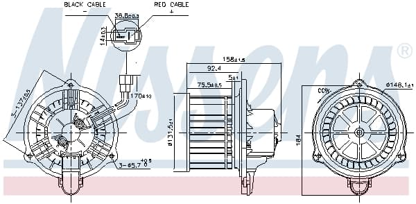 NISSENS Vnútorný ventilátor 87537 1