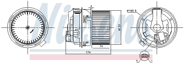 NISSENS Vnútorný ventilátor 87591 1