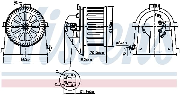 NISSENS Vnútorný ventilátor 87598 1