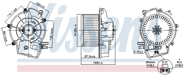 NISSENS Vnútorný ventilátor 87606 1