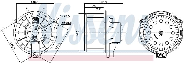 NISSENS Vnútorný ventilátor 87620 1
