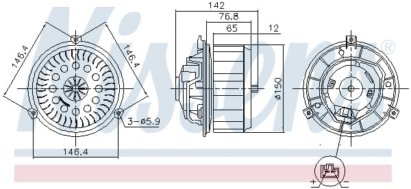 NISSENS Vnútorný ventilátor 87623 1
