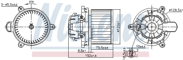 NISSENS Vnútorný ventilátor 87625 1