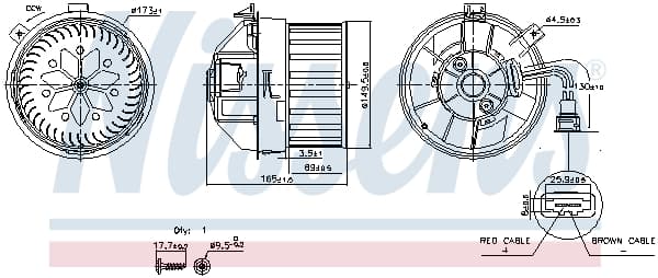 NISSENS Vnútorný ventilátor 87628 1