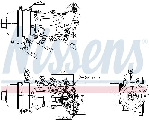NISSENS Chladič motorového oleja 90992 1