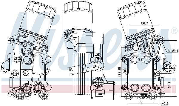 NISSENS Chladič motorového oleja 91311 1