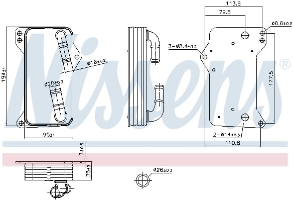 NISSENS Chladič oleja automatickej prevodovky 91505 1