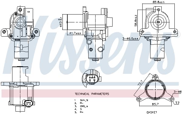 NISSENS AGR - Ventil 98183 1