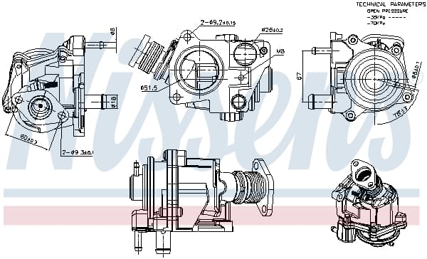 NISSENS AGR - Ventil 98424 1