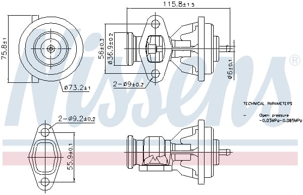 NISSENS AGR - Ventil 98439 1