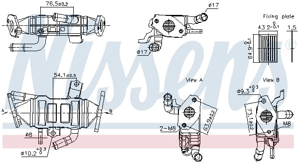 NISSENS Chladič pre recirkuláciu plynov 989488 1