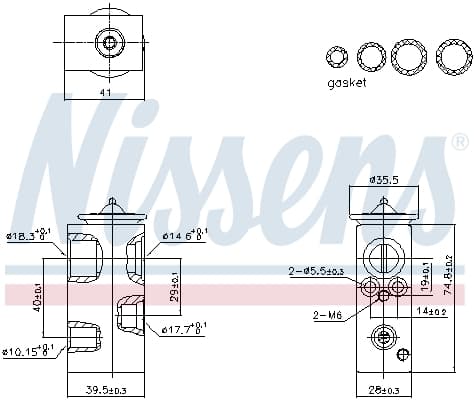 NISSENS Expanzný ventil klimatizácie 999450 1