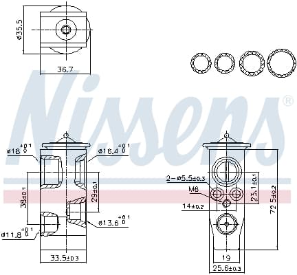 NISSENS Expanzný ventil klimatizácie 999452 1