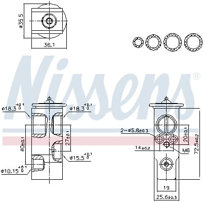 NISSENS Expanzný ventil klimatizácie 999455 1
