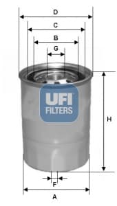 UFI Palivový filter 2432700 1