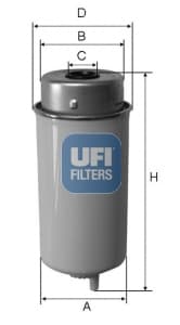 UFI Palivový filter 2445800 1